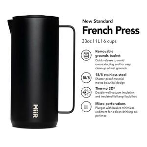 MiiR Black French Press Coffee Maker